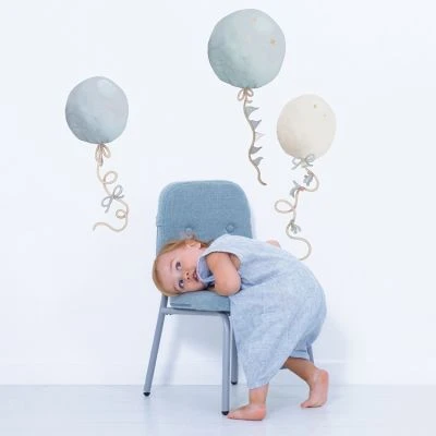 Stickers Muraux Ballons Bleus (50 X 60 Cm) 2 Stickers Muraux Ballons Bleus (50 X 60 Cm) – Image 2