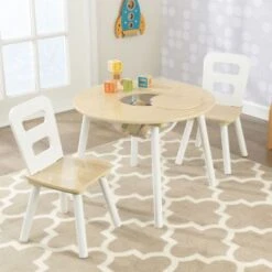 KidKraft Table Avec Rangement Et 2 Chaises Beiges -Bébé Rêves Promos Magasin table avec rangement et 2 chaises beiges 4