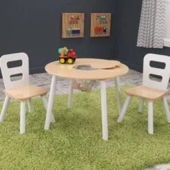 KidKraft Table Avec Rangement Et 2 Chaises Beiges -Bébé Rêves Promos Magasin table avec rangement et 2 chaises beiges 5