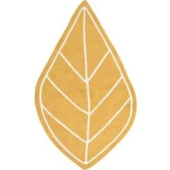 Tapis Feuille D'automne Jaune (150 X 90 Cm)