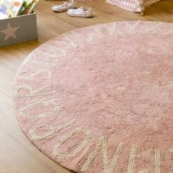 Lorena Canals Tapis Lavable Rond ABC Vintage Nude (150 Cm) -Bébé Rêves Promos Magasin tapis lavable rond abc vintage nude 150 cm 4