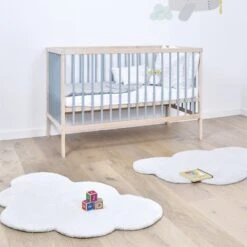 Tapis Nuage En Coton Blanc (67 X 100 Cm) -Bébé Rêves Promos Magasin tapis nuage en coton blanc 67 x 100 cm 4