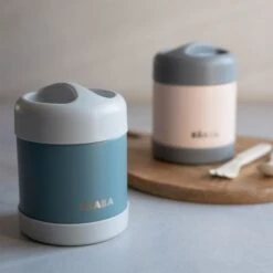 Beaba Thermos Alimentaire Light Mist Et Eucalyptus Green (300 Ml) -Bébé Rêves Promos Magasin thermos alimentaire light mist et eucalyptus green 300 ml 5