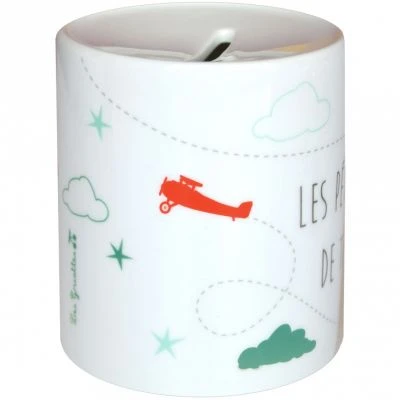 Tirelire Enfant Avion Bleue (personnalisable) 3 Tirelire Enfant Avion Bleue (personnalisable) – Image 3