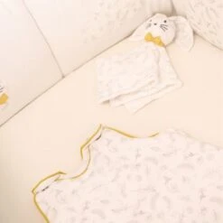 Tour De Lit Leafy Bunny (pour Lis 60 X 120 Et 70 X 140 Cm) -Bébé Rêves Promos Magasin tour de lit leafy bunny pour lis 60 x 120 et 70 x 140 cm 4