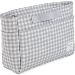 Trousse De Toilette I Love Vichy Gris -Bébé Rêves Promos Magasin trousse de toilette i love vichy gris 3