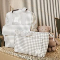 Trousse De Toilette I Love Vichy Gris -Bébé Rêves Promos Magasin trousse de toilette i love vichy gris 8