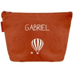 Trousse De Toilette Terracotta (personnalisable) -Bébé Rêves Promos Magasin trousse de toilette terracotta personnalisable 3